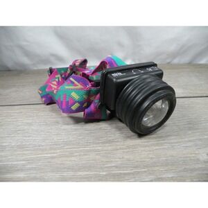 Petzl Micro Headlamp Vintage Camping Hiking Headlight Flashlight Pink Green